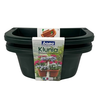 BAMA Závěsný truhlík na zábradlí KLUNIA, 40cm, barva zelená