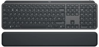 Logitech MX Keys Plus Advanced Wireless Illuminated Keyboard with Palm Rest - GRAPHITE - UK - INTNL