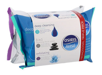 Xpel Osiris Osiris Deep Cleansing Facial Wipes 25 ks + Osiris 3in1 Cleansing Facial Wipes 25 ks + Osiris Exfoliating Cleansing Wipes 20 ks