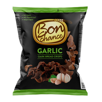 Bon Chance žitno-pšeničné chlebové chipsy s česnekem 120g