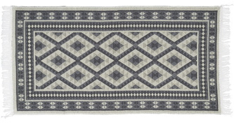 Kusový oboustranný vzorovaný koberec - běhoun KILIM RAM tmavě šedá 70x140 cm Multidecor