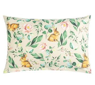 Povláček bavlna - zajíček v lupení - povláček 40x60cm na zip ( pouze povlak )