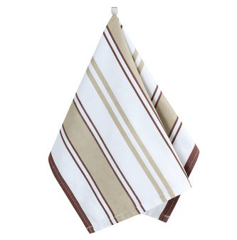 Kuchyňská utěrka 1ks - proužek - béžová, smetanová - 50x70 cm