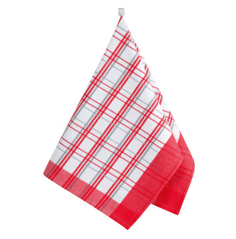 Kuchyňská utěrka 1ks - kostička červená - 50x70 cm
