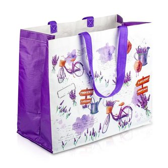 TAŠKA NÁKUPNÍ NOVÁ LEVANDULE 43X37X21,5CM