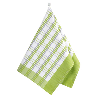 Kuchyňská utěrka 1ks - kostička zelená - 50x70 cm