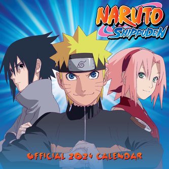 Oficiální nástěnný kalendář 2024 Naruto Shippuden s plakátem (SQ 30,5 x 30,5|61 cm)
