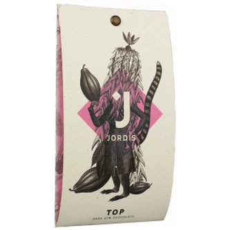 Čokoláda Jordis 67% tmavá čokoláda s kousky bobů 50g