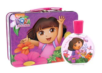 Nickelodeon Dora The Explorer Dora & Boots toaletní voda 100 ml + plechová krabička