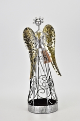 Plechový anděl Rachel šampaň balení 35,5 cm II. jakost