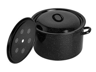 HRNEC SMALTOVANÝ NA ZAVAŘOVÁNÍ S POKLIČKOU 32CM 16L