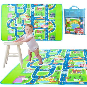 Vzdělávací podložka na hraní Doprava ve městě 160x130cm