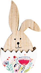 Velikonoční zajíček HOPSAJDA I. dřevěný 16x8 cm