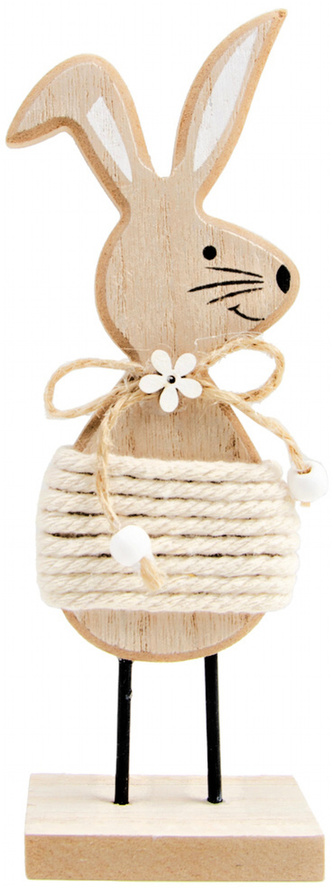 Velikonoční zajíček OLÍK dřevěný 17x6 cm
