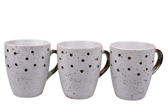 Hrnek Dots metal bílý 320 ml II. jakost