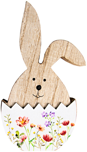 Velikonoční zajíček HOPSAJDA II. dřevěný 16x8 cm