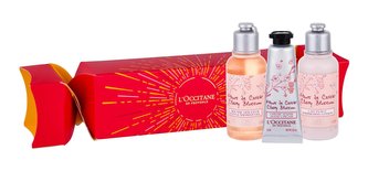 L´Occitane Cherry Blossom sprchový gel 35 ml + tělové mléko 35 ml + krém na ruce 10 ml