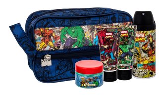 Marvel Comics Hero deodorant 150 ml + sprchový gel 50 ml + hydratační krém 50 ml + gel na vlasy 75 ml + kosmetická taška