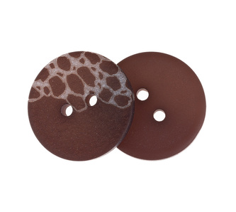 Knoflík - balení po 3 ks - hnědá - prům. 20 mm