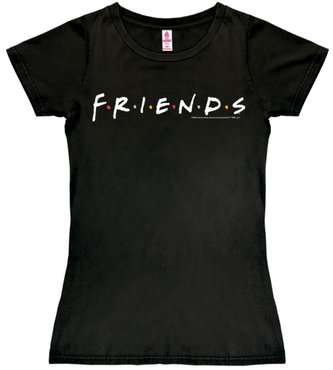 Tričko dámské Friends|Přátelé: Logo (L) černá bavlna