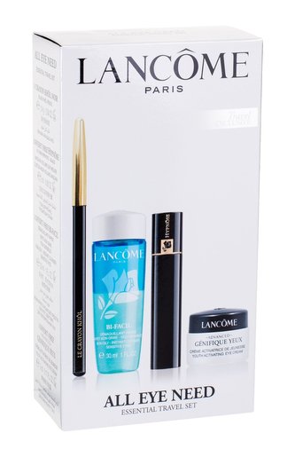 Lancôme Le Crayon Khol tužka na oči Le Crayon Khol 1,14 g + řasenka Hypnose 2 ml 01 Black + odličovač očí Bi-Facil 30 ml + péče o oční okolí Advanced Génifique Yeux 5 ml