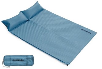 Naturehike dvojitá samonafukovací karimatka s nafukovacími polštáři 2300g - modrá