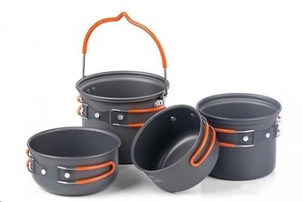 Naturehike set hliníkového nádobí 4v1 Updated 463 g