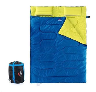 Naturehike spací pytel pro 2 osoby 2400g - modrá/zelená