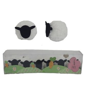 Dekorační ovečka, 6 ks X5757