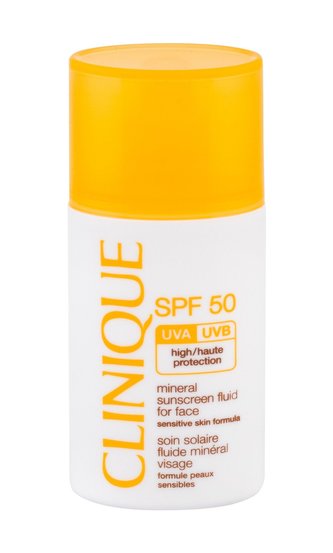 Clinique Sun Care Opalovací přípravek na obličej Mineral Sunscreen Fluid For Face 30 ml SPF50 pro ženy