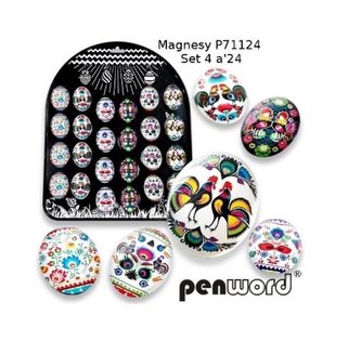 Magnesy świąteczne pisanki małe 24szt