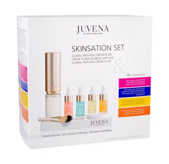 Juvena Skin Specialists omlazující fluid 50 ml + ochranné sérum 10 ml + hydratační sérum 10 ml + regenerační sérum 10 ml + liftingové sérum 10 ml + podstavec + miska + štetec