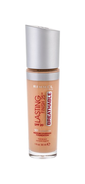 Rimmel London Lasting Finish Makeup Breathable 30 ml 101 Classic Ivory 25HR SPF20 pro ženy