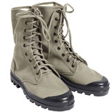 Boty COMANDO plátěné 9 dírek ZELENÉ vel.45