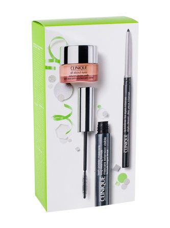 Clinique Lash Power řasenka Lash Power 6 ml + tužka na oči Quickliner For Eyes Intense 0,28 g Intense Ebony + péče o oční okolí All About Eyes 5 ml