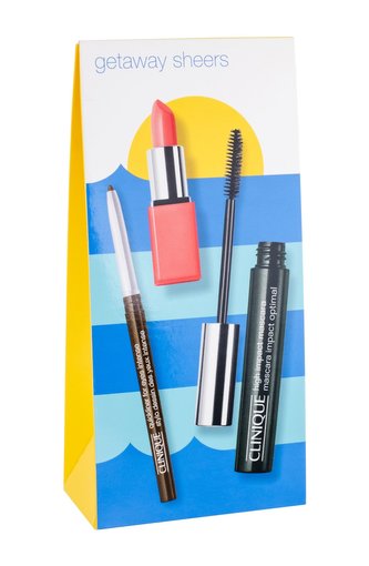 Clinique High Impact řasenka High Impact 7 ml + tužka na oči Quickliner For Eyes Intense 0,28 g Intense Peridot + rtěnka Pop Glaze Sheer Lip Colour 2,3 g Melon Drop Pop