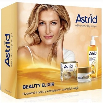 Astrid Beauty Elixir hydratační denní pleťový krém proti vráskám 50 ml + hedvábný čistící pleťový olej 145 ml
