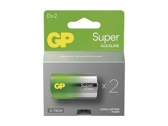 Baterie D (R20) alkalická GP Super 2ks