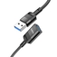 Adaptér HOCO (U107) USB A (female) na USB A (male) 5A, 1,2m, barva černá