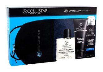 Collistar Linea Uomo sprchový gel 100 ml + emulze po holení 100 ml + pěna na holení 75 ml + kosmetická taška