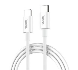 Data kabel HOCO X23 Skilled, USB-C/USB-C (PD), 3A, 1m, bílá