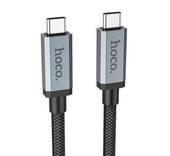 Data kabel HOCO US06, USB-C/USB-C (PD), 5A, 100W, 4K, USB3.2 20 Gb/s, 1m, černá