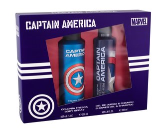 Marvel Captain America sprchový gel 200 ml + tělový sprej 200 ml