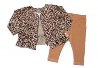 BABY NELLYS Tepláková souprava Gepart, 2 dílná, hnědá