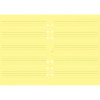 Filofax, Papíry pro diáře, linkované, A5, žlutá