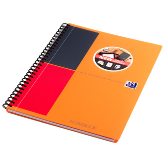 Oxford, Zápisník International Activebook, B5 +, 80 listů, linkovaný, oranžová