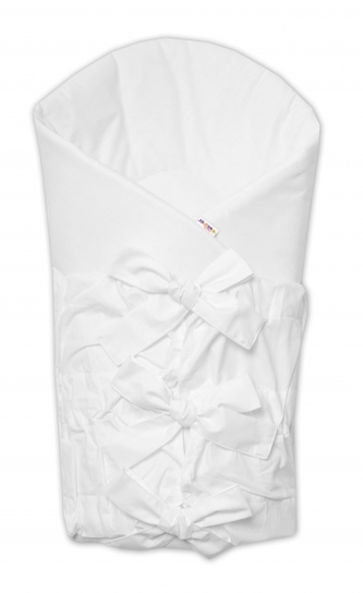 Klasická bílá retro šněrovací zavinovačka pro miminko, Baby Nellys