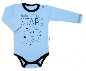Baby Nellys Body dlouhý rukáv, modré, Baby Little Star, vel. 56; 56 (1-2m)
