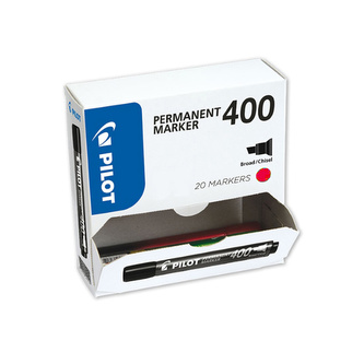 Pilot, Box 20 ks Popisovač 400, 1.0-4.0, červená