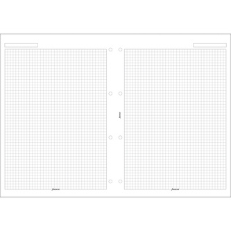 Filofax, Papíry pro diáře, čtverečkované, A4, bílá